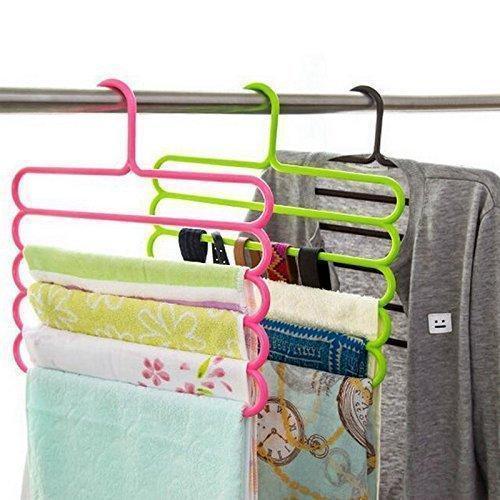 Multi-Layer 5-In-1 Plastic Hanger