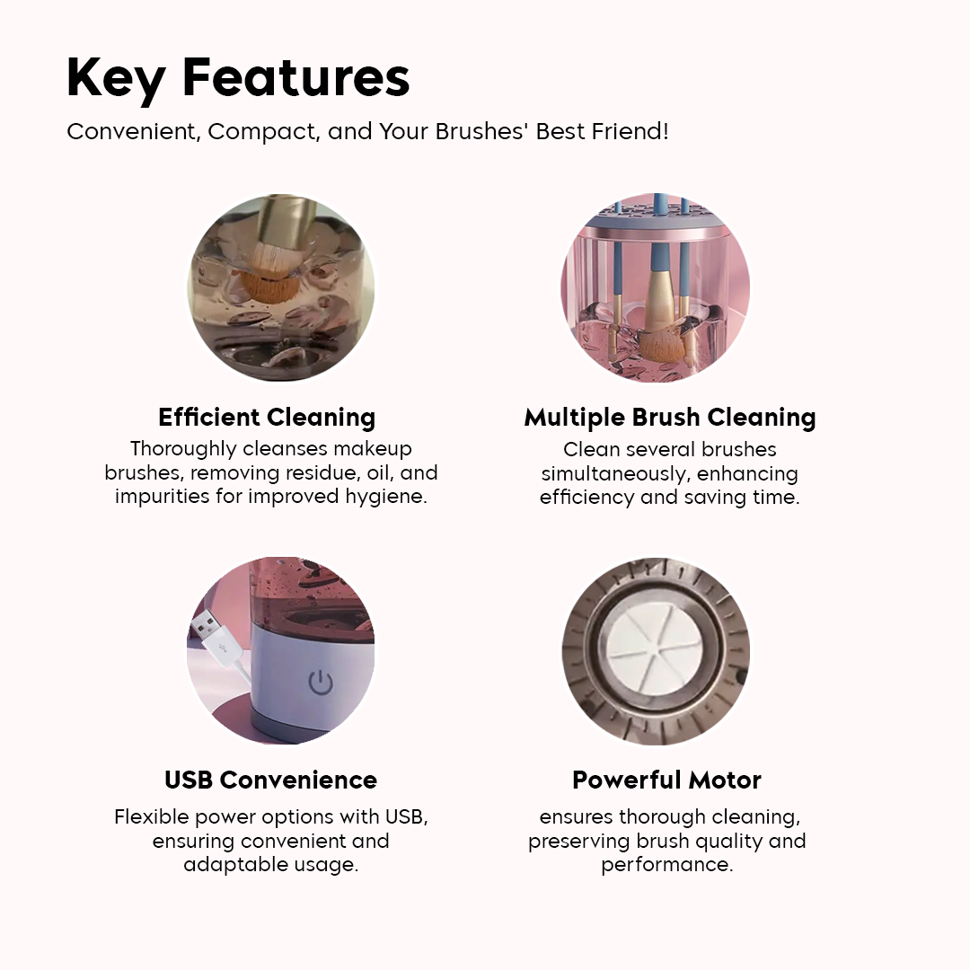 Automatic Makeup Brush Cleaner