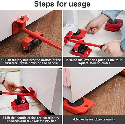 Furniture Lifter Mover Tool with Wheel Pads