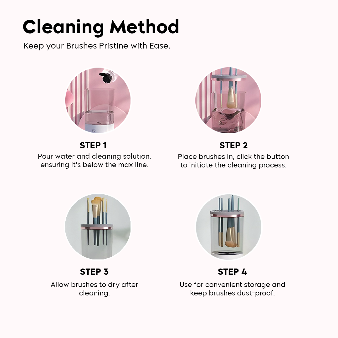 Automatic Makeup Brush Cleaner